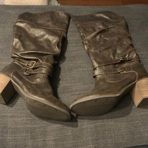 Dark Brown Knee High Boots